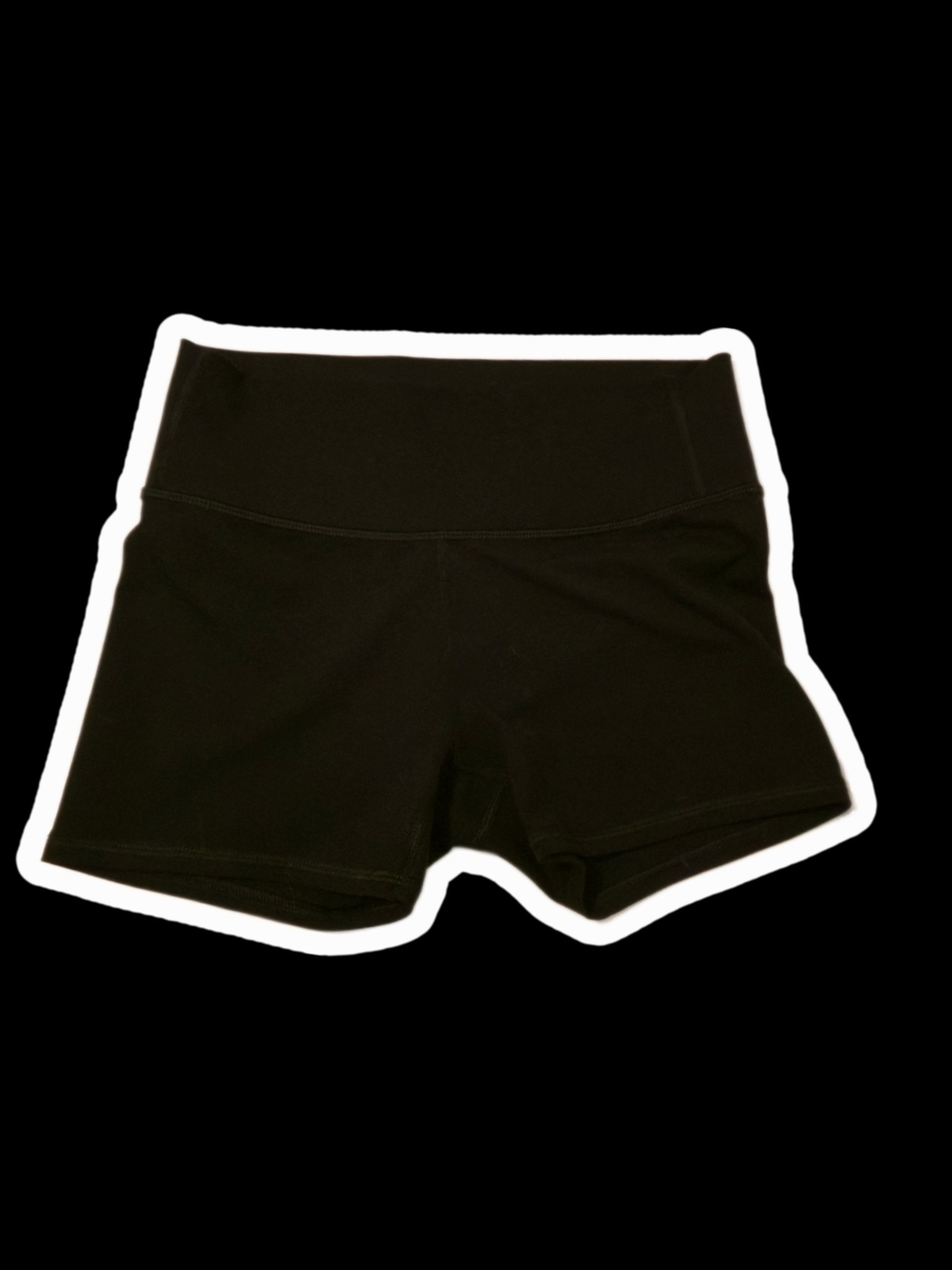 Girls High-Waist Black Athletic Shorts